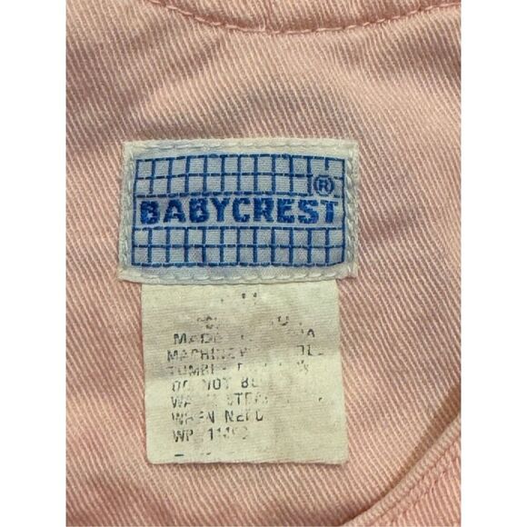 Babycrest shortalls overalls outfit one piece adjustable pink heart buttons cott - Picture 4 of 7